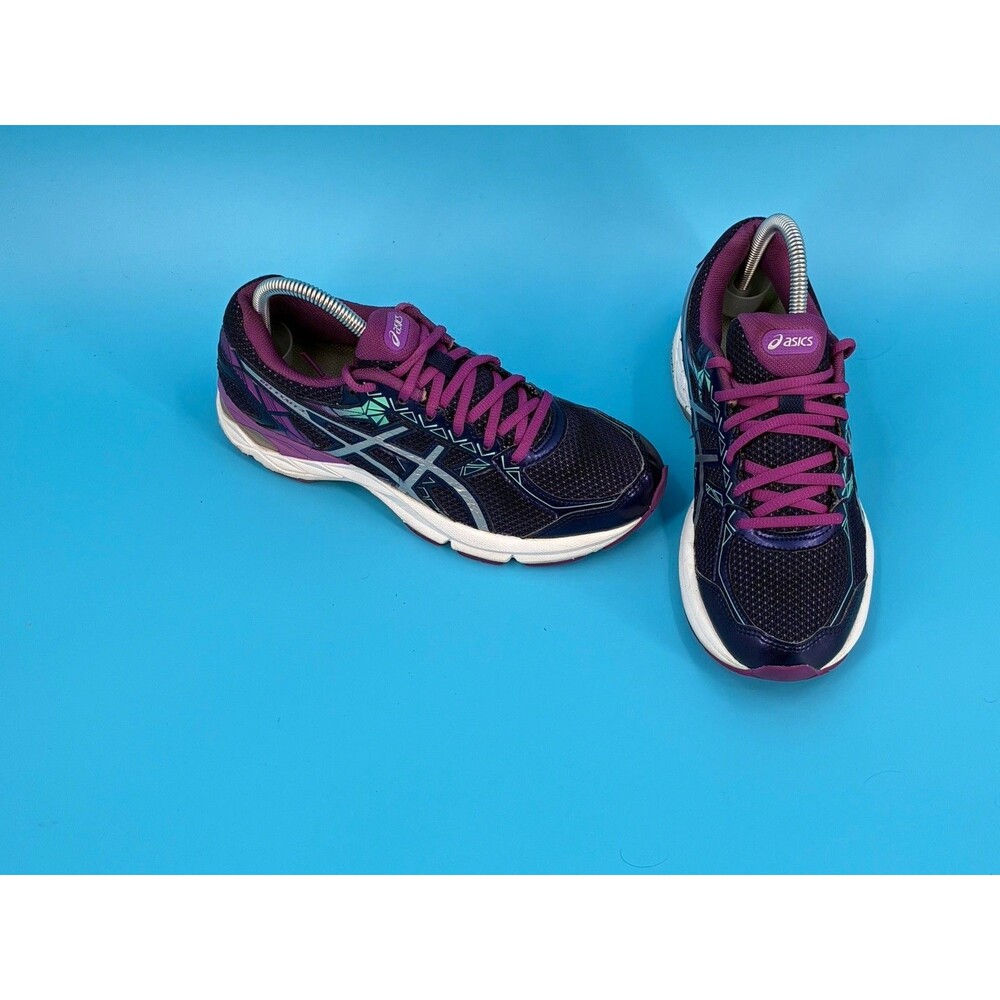 ASICS Gel Exalt 3 Womens 7.5 Running Shoes Black Purple Teal T666N
